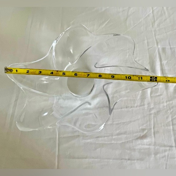 Daum France Vintage Signed Clear Crystal Glass Dish 12”x 10”x3” - Picture 2 of 14